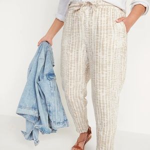 Old Navy Tan & Ivory Tie Dye Joggers